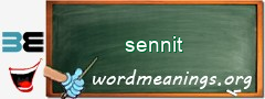 WordMeaning blackboard for sennit